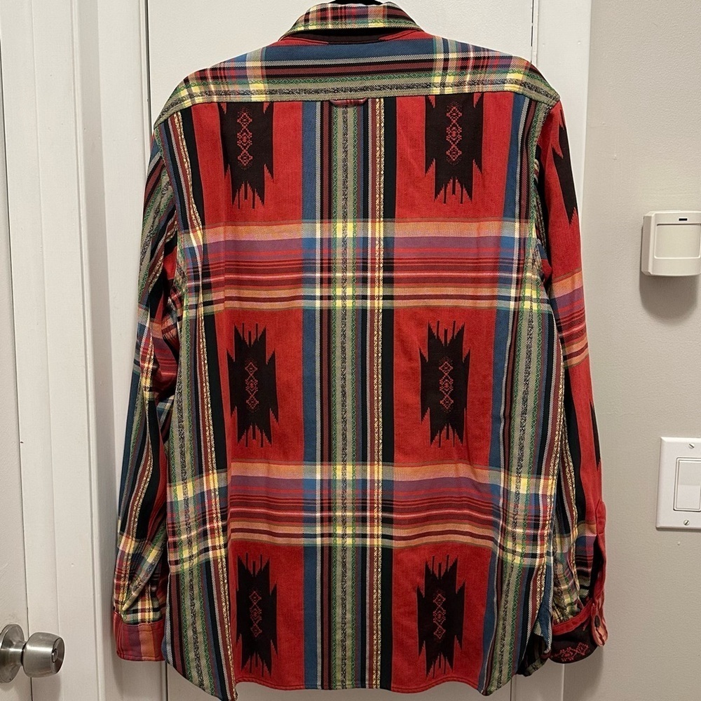 Polo Ralph Lauren Shirt Mens L Aztec RRL Travis Scott Southwestern Sportsman VTG - Picture 5 of 9